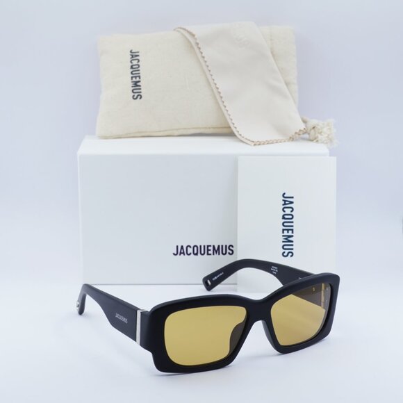 Jacquemus CROISIERE JAC/60 C5 Square Sunglasses - Shiny Black\\Orange main image 6